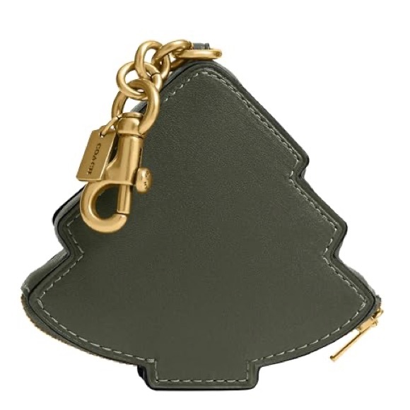 Coach Tree Coin Purse Bag Charm Wallet in Dark Cypress Glovetanned Leather NWT - Picture 9 of 13